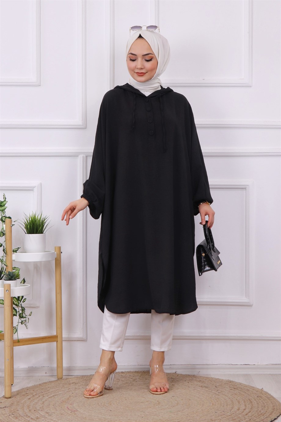 Yarasa Kol Tunik Siyah