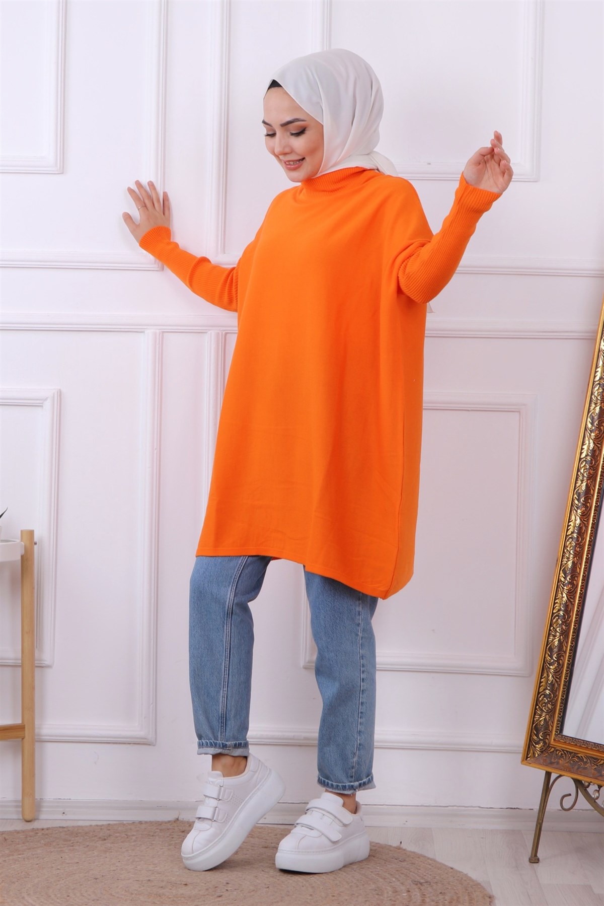 Yarasa Kol Tunik Turuncu