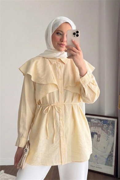 Allerli Modal Gömlek SarıDubaiShowroomÜST GİYİM02646