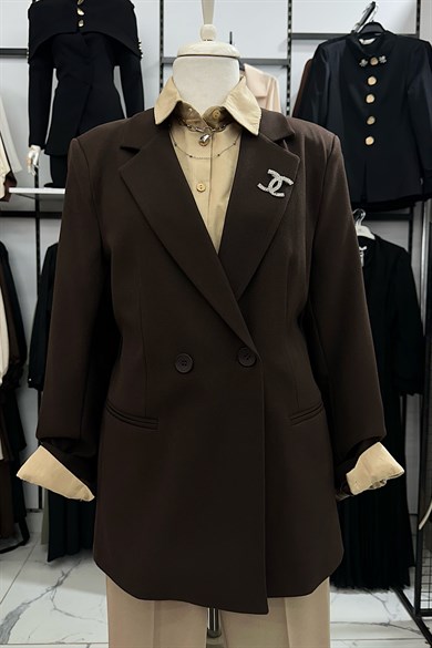 Blazer Ceket Kahverengi 