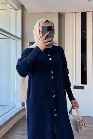 Yumoş Hırka Lacivert