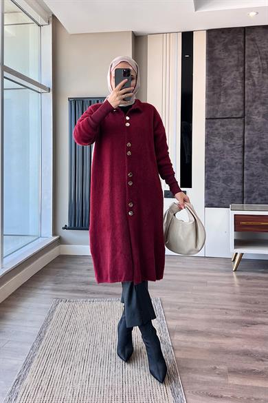 Yumoş Hırka Bordo