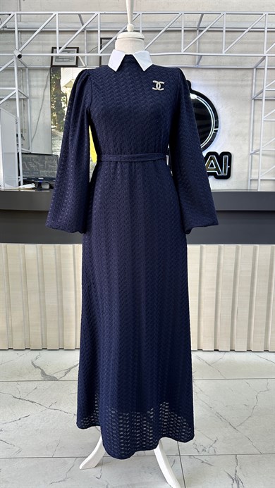 Dantel Elbise Lacivert 