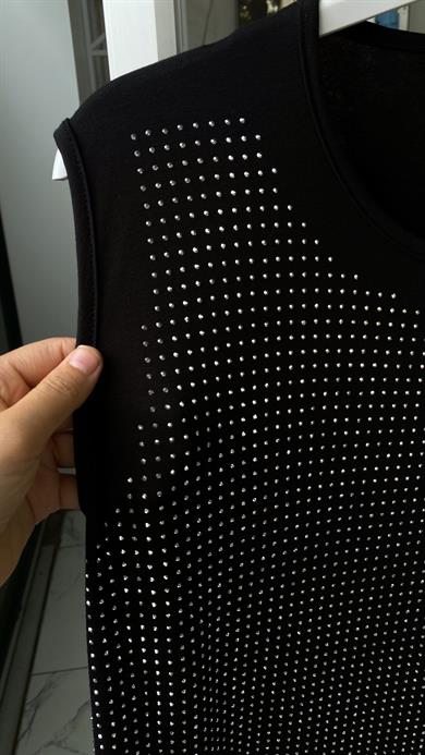 Önü Taşlı İçlik Siyah