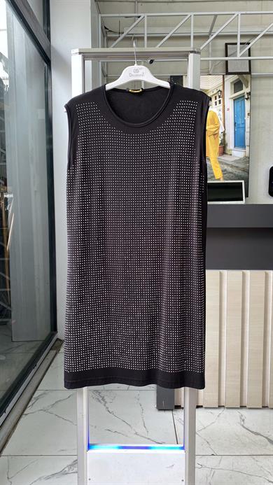 Önü Taşlı İçlik Siyah