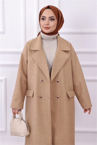 4 Düğmeli Oversize Kaban 