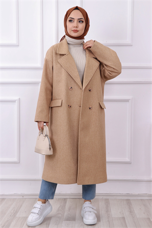 4 Düğmeli Oversize Kaban 