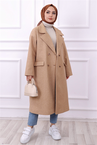 4 Düğmeli Oversize Kaban 