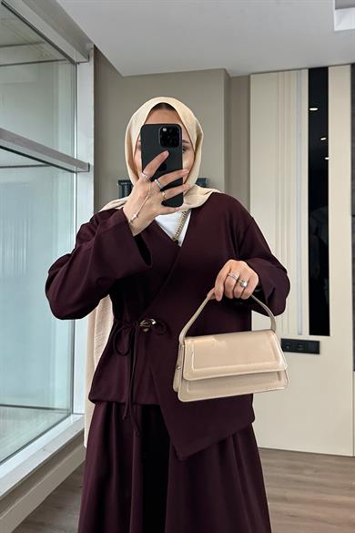 Lucas Modal Etekli Takım Bordo
