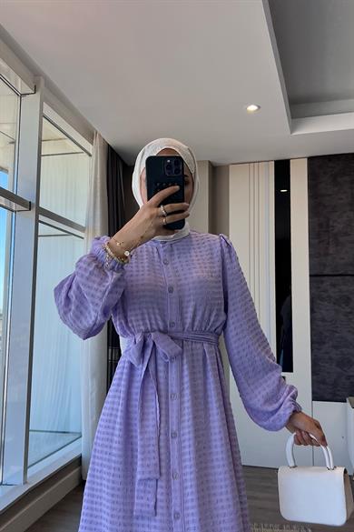 İçi Uzun Kol Seyyar Astarlı İkili Takım Elbise - Lila