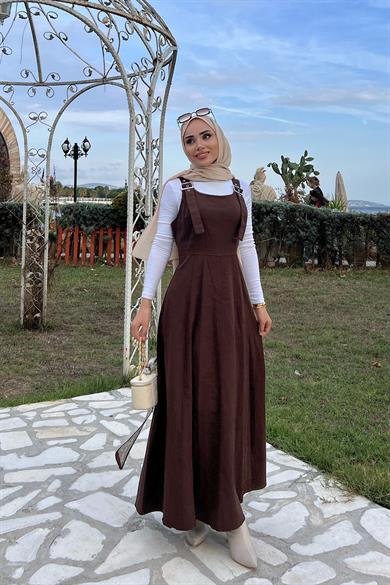 Sülfür Gabardin Jile Kahverengi