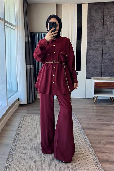 Çıtçıt Detay İkili Takım Bordo