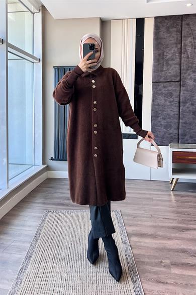 Yumoş Hırka Kahverengi 