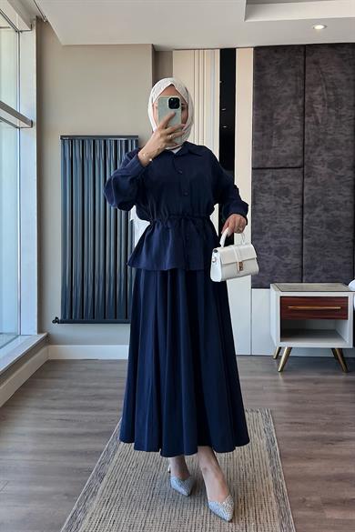 Beli Bağlamalı Takım Lacivert 