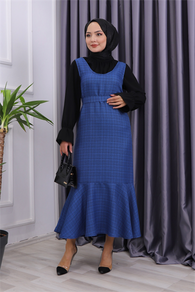 Altı Fırfırlı Jile Mavi