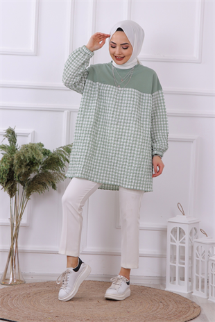 Altı Kareli Tunik Yeşil