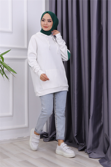 Arka Baskılı Sweat Yeşil