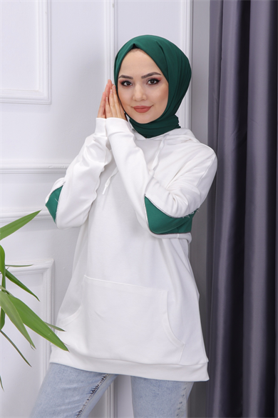 Arka Baskılı Sweat Yeşil