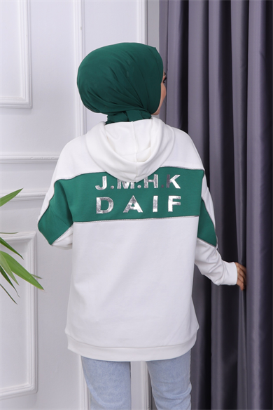 Arka Baskılı Sweat Yeşil