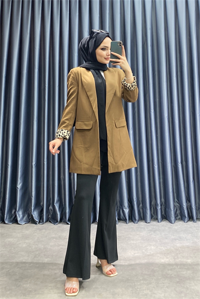 Astarı Leoparlı Ceket 
