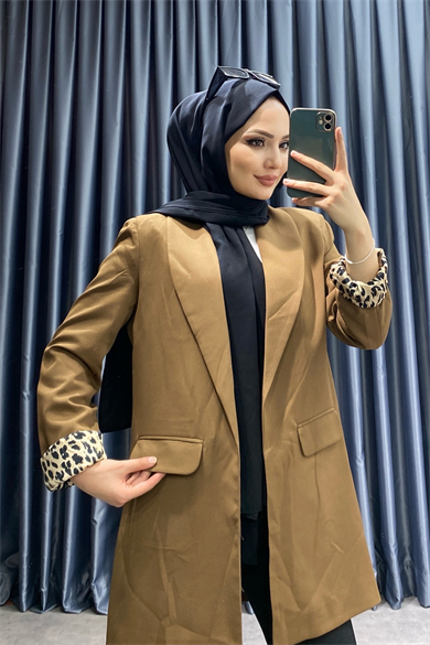 Astarı Leoparlı Ceket 