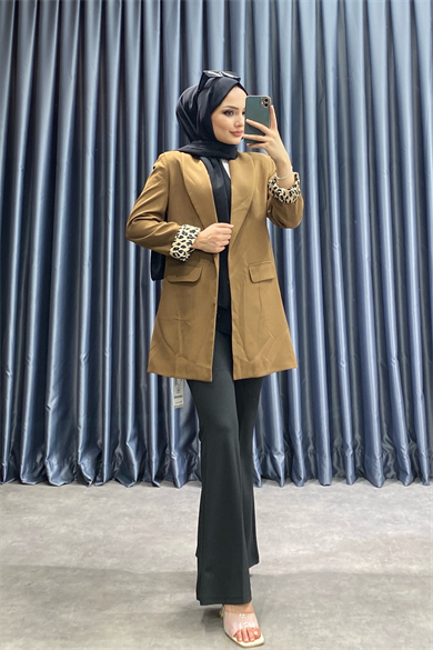 Astarı Leoparlı Ceket 