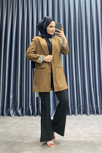 Astarı Leoparlı Ceket 