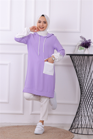 Ayrobin Cepli Tunik Lila