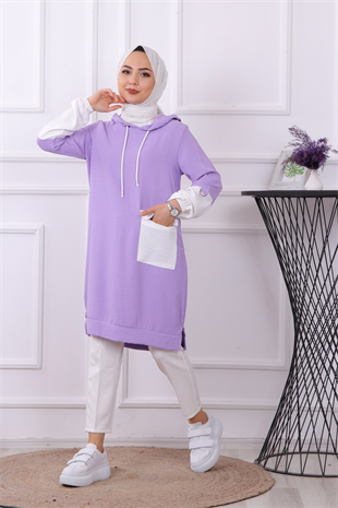 Ayrobin Cepli Tunik Lila