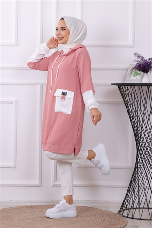 Ayrobin Cepli Tunik Pudra