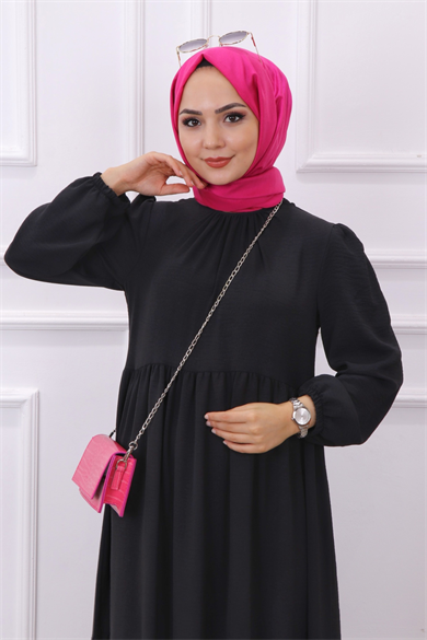 Ayrobin Elbise Siyah