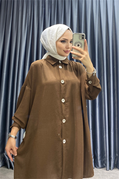 Ayrobin Tunik Kahverengi