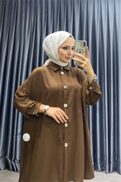 Ayrobin Tunik Kahverengi