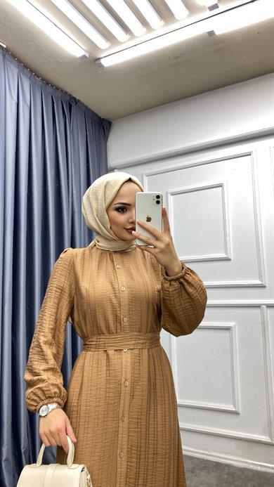 Azra Elbise Camel