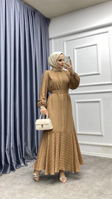 Azra Elbise Camel