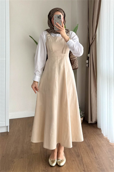 Sülfür Gabardin Jile Bej