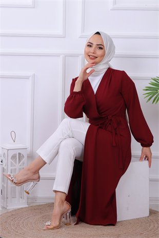 Bağcıklı Kap Bordo 