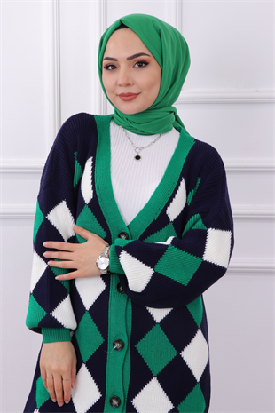 Baklava Desen Selanik Örgü Hırka