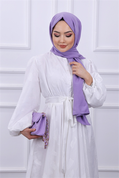 Balon Kol Elbise Beyaz