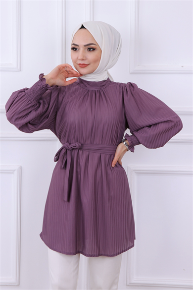 Balon Kol Tunik Mor