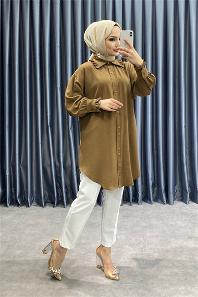 Bebe Yaka Tunik Kahverengi