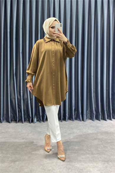 Bebe Yaka Tunik Kahverengi