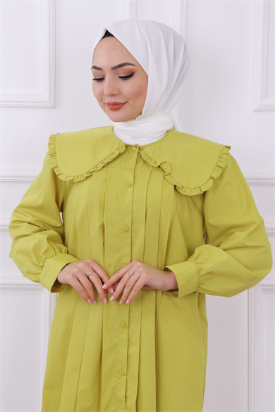 Bebe Yaka Tunik Yağ Yeşili