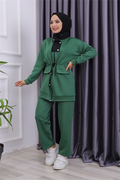 Beli Bağcıklı Takım Yeşil