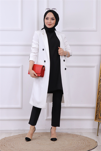 Blazer Ceket Beyaz