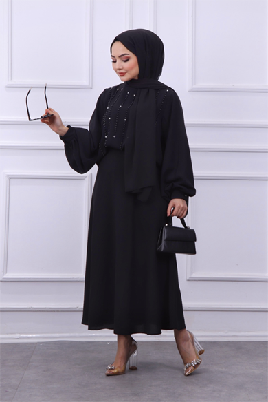 Bluzu Taşlı Takım Siyah