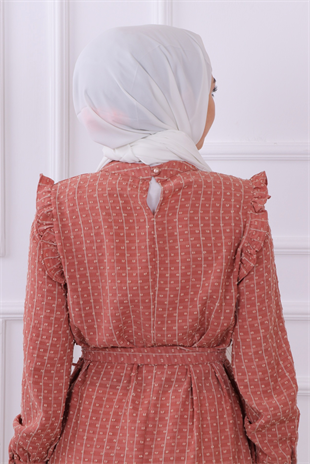 Brc Ponpon Detaylı Tunik Gül Kurusu
