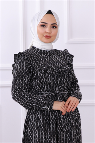 Brc Ponpon Detaylı Tunik Siyah
