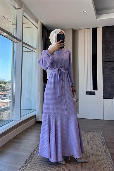 İçi Uzun Kol Seyyar Astarlı İkili Takım Elbise - Lila