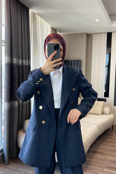 Ceketli Takım Lacivert 